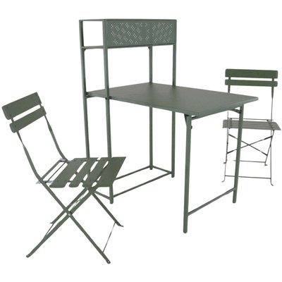 Salon de jardin spécial balcon en acier gain de place PROLOISIRS