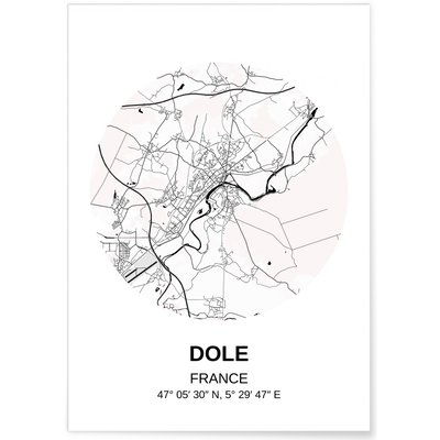 Affiche Carte Dole L'AFFICHERIE