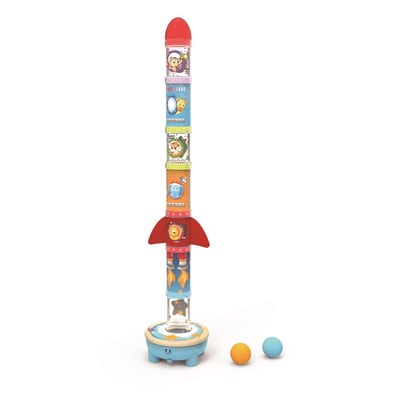 Jeu d'empilage avec fusée et balle à air pulsé HAPE