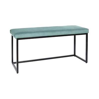Banc en métal assise en velours Giulia CMP