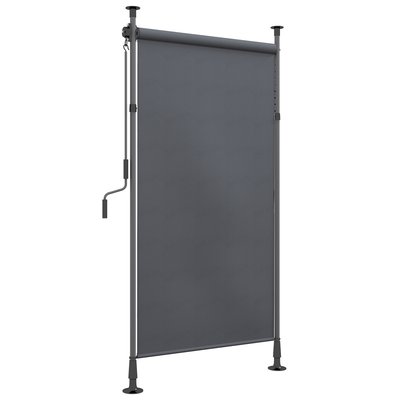 Store extérieur sur pied store manuel rétractable enroulable réglable gris foncé OUTSUNNY