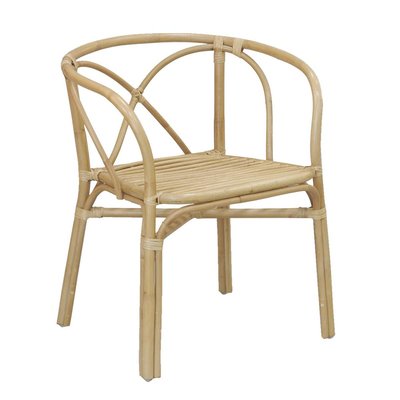 Fauteuil en rotin naturel dossier croisé Charlie AUBRY GASPARD