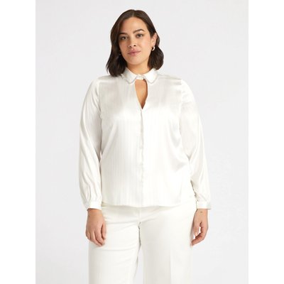 Chemise en satin avec fente sur le devant qui crée un détail féminin FIORELLA RUBINO