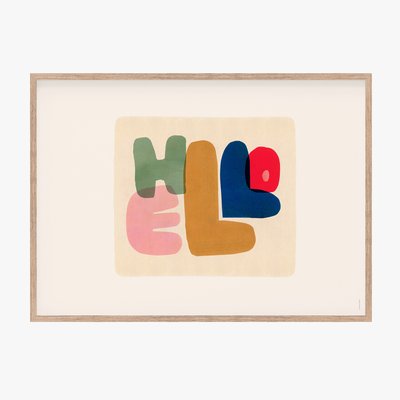 Sweet Day, affiche,  cadre chêne. 50cm x 70cm COTTON BIRD