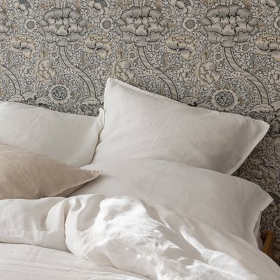 Housse de couette en chanvre lavé, CHANVRE DÉLICAT BLANC CERISE