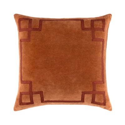 Housse de coussin en velours marron, CALYPSO DESFORGES