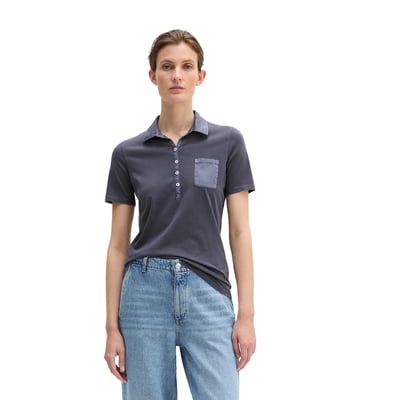 Polo à manches courtes slim avec détails de mélange de matériaux MARC O'POLO