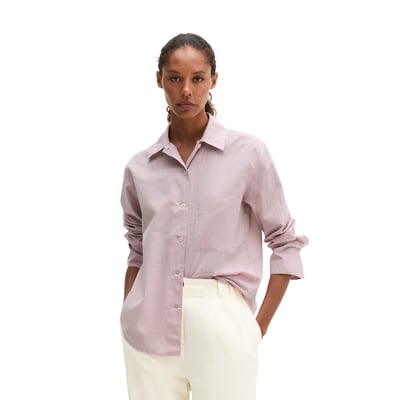 Blouse avec détail de nœuds regular en coton chambray MARC O'POLO