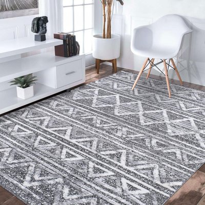 Tapis longs poils shaggy tissé motif berbère LANDA UN AMOUR DE TAPIS