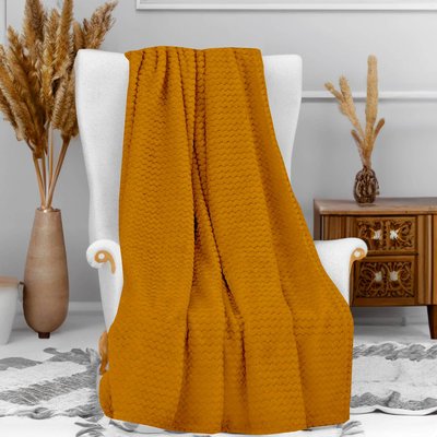 Plaid COCOONING SOLEIL D OCRE