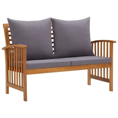 Banc en acacia avec coussins HOME MAISON