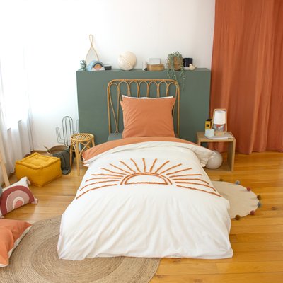 Parure de lit enfant coton tufté motif soleil COTE DECO