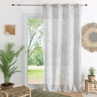 Voilage feuilles de palmier poly-lin HOME MAISON