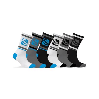 Lot de 6 Paires de Chaussettes Tennis assorties FREEGUN