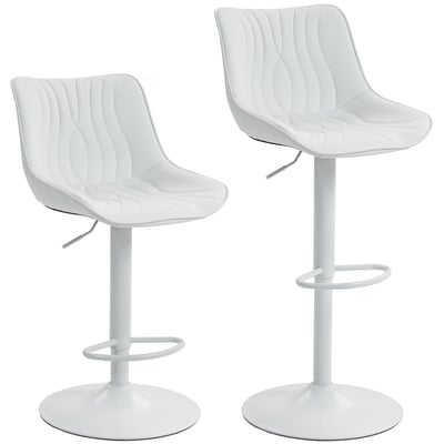 Tabouret de bar Polyuréthane Blanc HOMCOM