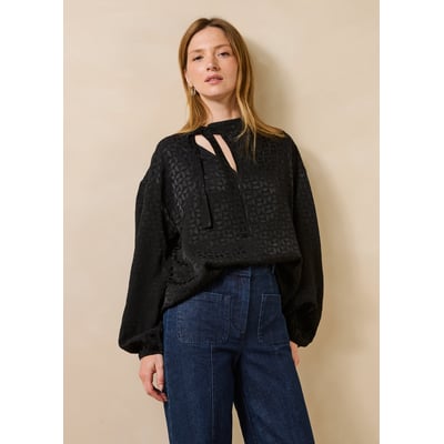 Blouse manches longues col lavallière LA FEE MARABOUTEE