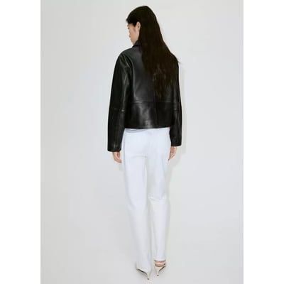 Veste cuir effet usé MANGO