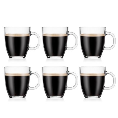 Bodum 0.3 L Transparent BISTRO SET 6 mugs en verre trempé BODUM