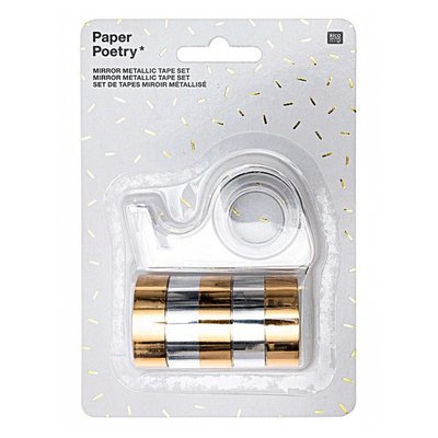 Set scotch Miroir metallic - Or Argent RICO DESIGN