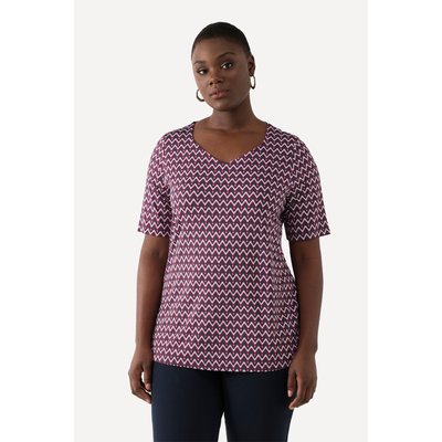 T-shirt en tissu fluide, imprimé graphique ULLA POPKEN