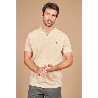 T-shirt col v tunisien léger MCS