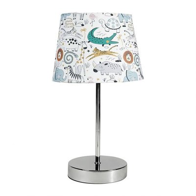 Lampe Safari pied métal argenté DECORATIE
