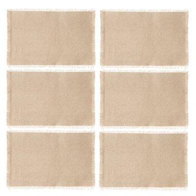 Lot de 6 Sets de table Maha en coton TOILINUX