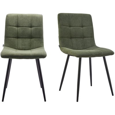 Lot de 2 chaises en velours côtelé - IGGY HOMIFAB