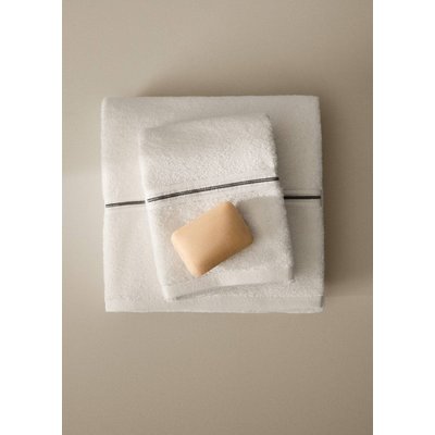 Serviette de toilette en coton feston brodé MANGO HOME
