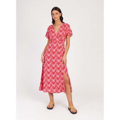 Robe midi imprimée cache-cœur OZAKA AN'GE