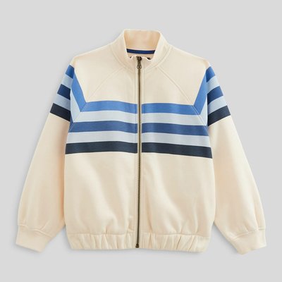 Teddy zippé bandes tricolores en coton BIO GOTS MONOPRIX