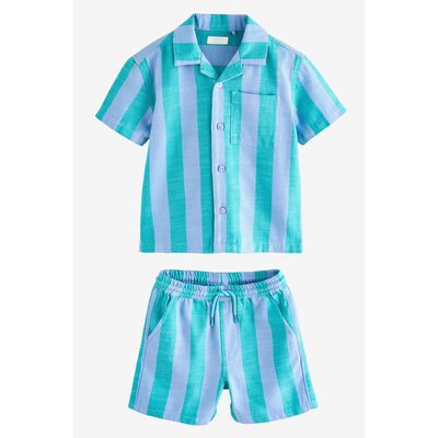 Short et chemise rayée col à revers ensemble NEXT