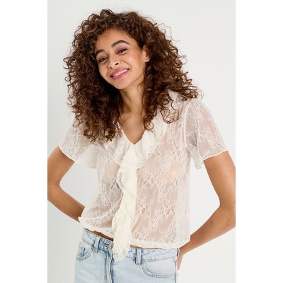 Top dentelle et volants CACHE CACHE