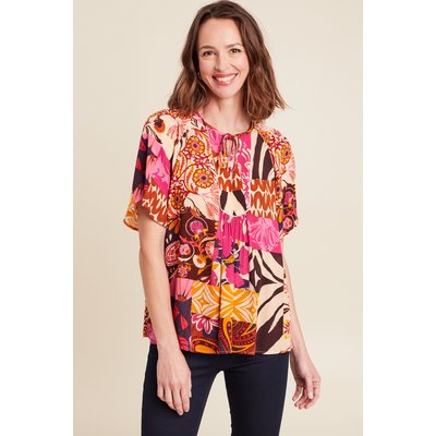 blouse ample crêpe col tunisien BREAL