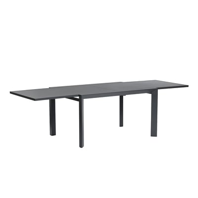 Table de jardin en aluminium gris extensible 6/10 pers.  LAGON BERAH GETAH
