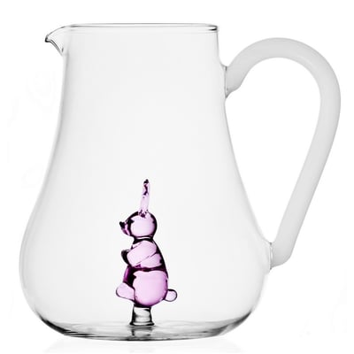 Carafe verre soufflé lapin  ANIMAL FARM ICHENDORF