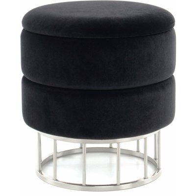 Pouf rond en velours, rangement intégré ARTE ESPINA