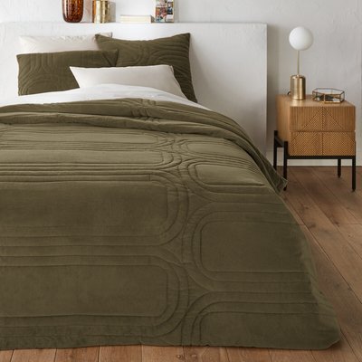 Couvre lit boutis matelassé velours coton Honorine LA REDOUTE INTERIEURS