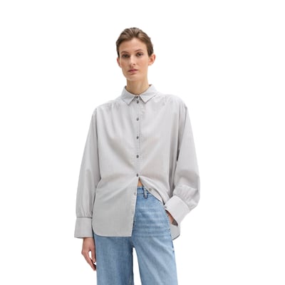 Blouse à rayures relaxed en mélange de coton organique et de viscose MARC O'POLO