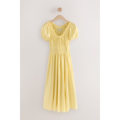 Robe d'été mi-longue à manches bouffantes NEXT
