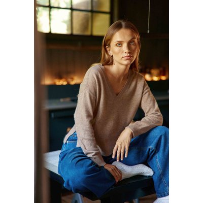 Pull col V fine maille MELYA LA PETITE ETOILE
