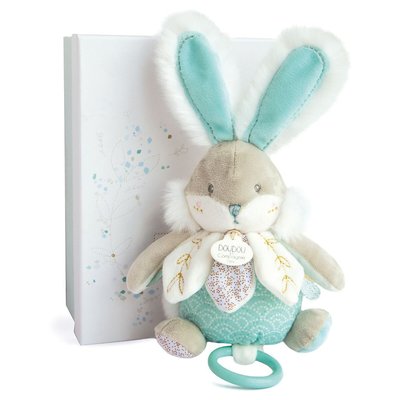 Peluche boîte à musique lapin de sucre DOUDOU ET COMPAGNIE