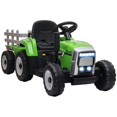 Tracteur électrique enfant avec remorque nombreux effets télécommande HOMCOM