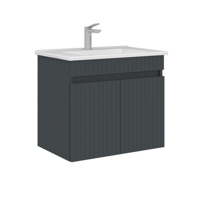 Meuble vasque mural 65 cm, 2 portes YARA PIER IMPORT