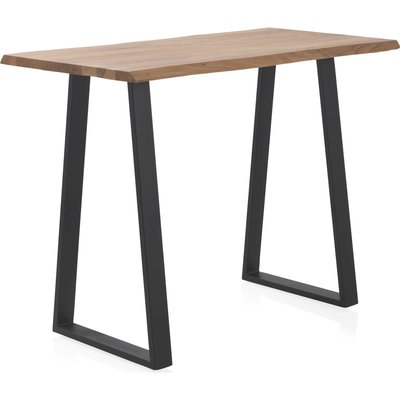 Table bar bois massif acacia naturel et pieds métal RECOLLECTION