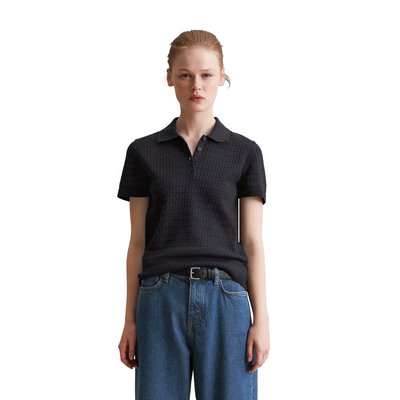 Polo en tricot régulier en fil de coton doux MARC O’POLO DENIM