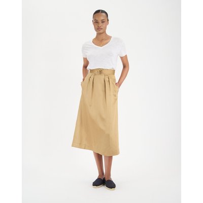 Jupe plissée Maud en viscose mélangé camel INES DE LA FRESSANGE PARIS