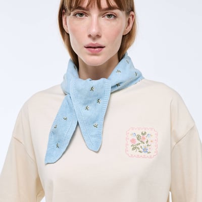 T-shirt à manches courtes avec broderie placée en coton BIO GOTS MONOPRIX