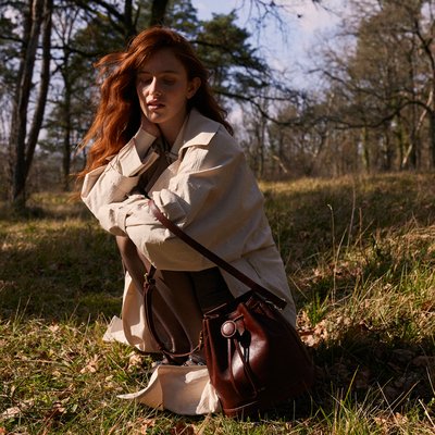 Sac à bandoulière en cuir grainé NORAH NAT & NIN