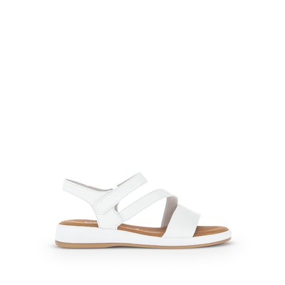 Sandales en cuir grainé à talon compensé GABOR